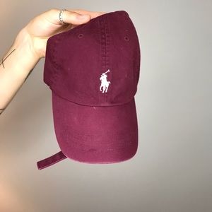 Maroon polo hat